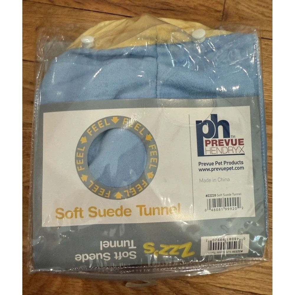 Prevue Hendryx Zzzs Soft Suede Tunnel Ferret Small Animal Sleep Blue‎ Yellow